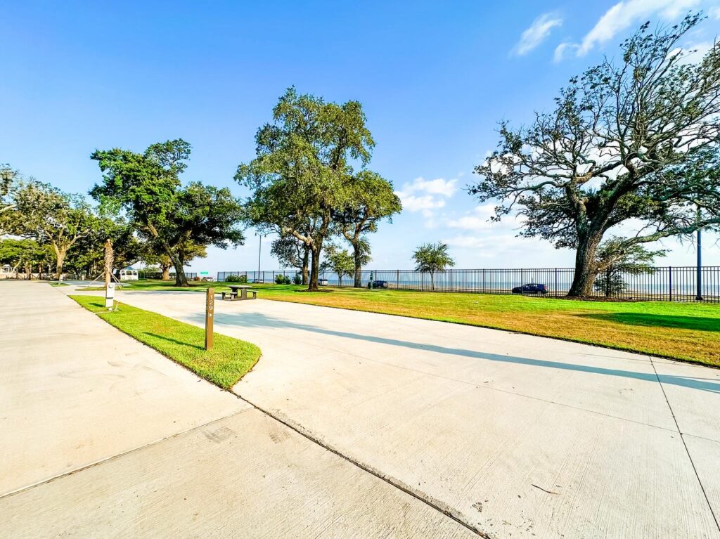 RV rental site at Gulfport Luxury RV Resort.