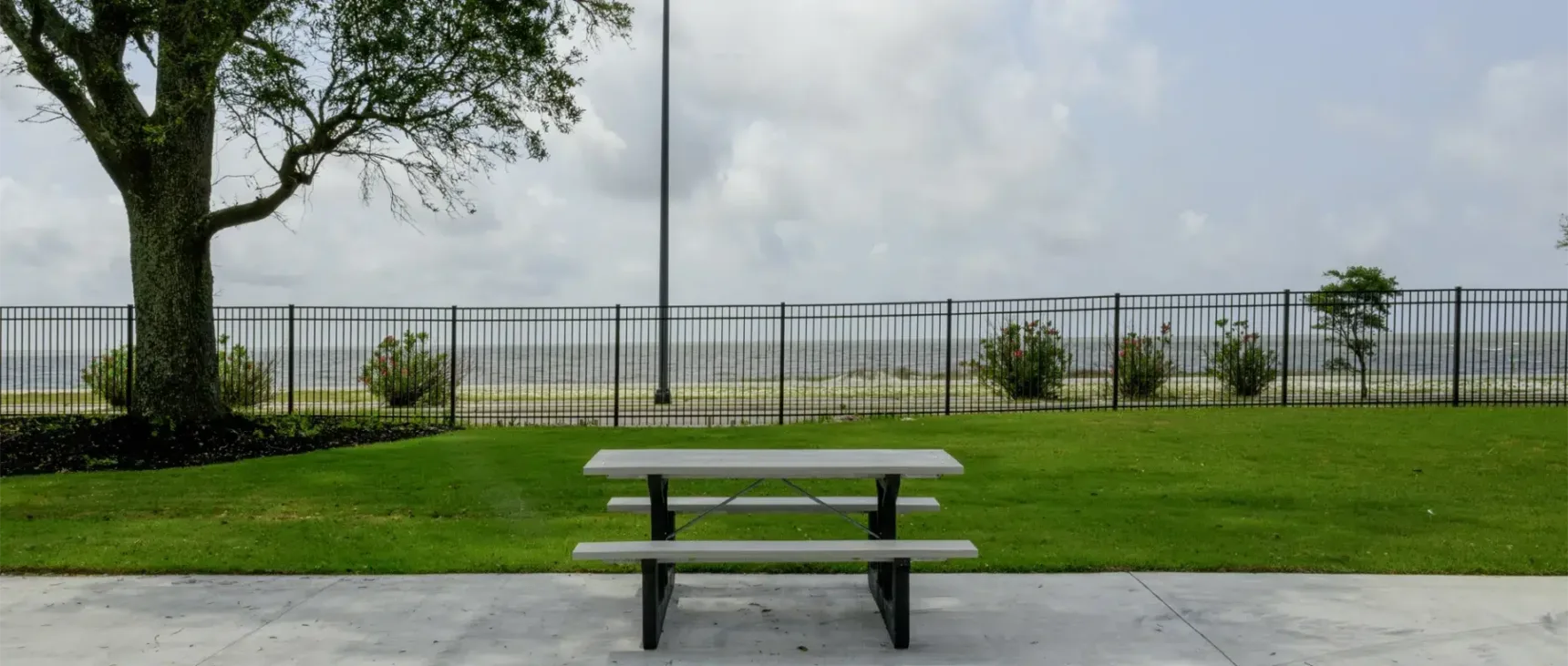 Beachfront view from an RV sport available at Gulfport RV Resor.