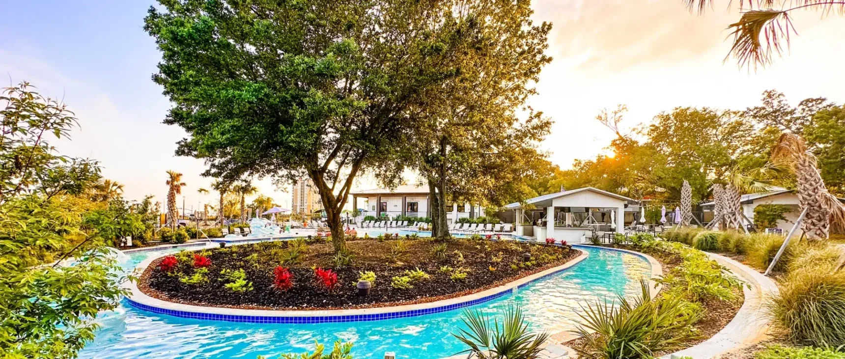 Lazy river amenity at Gulfport RV Resort.