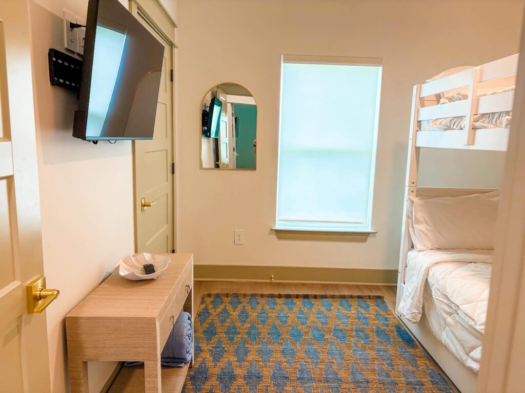 Bunk beds in room of cottage