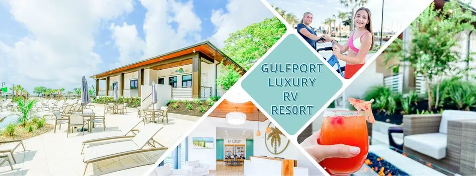 Gulfport Luxury RV Resort collage for footer.
