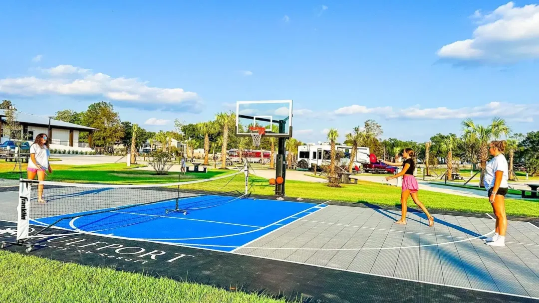 Basketball-Pickleball Basketball and pickleball court Gulfport Luxury RV Resort