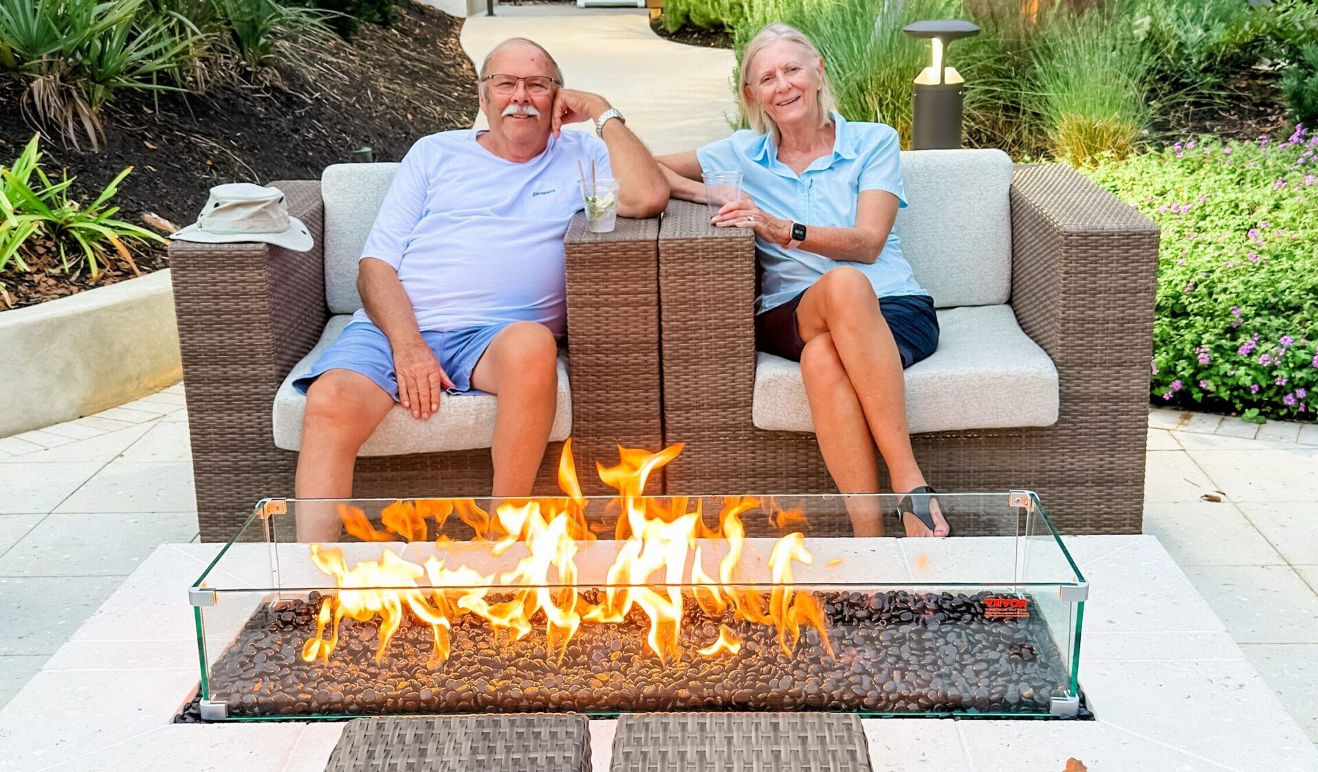 Poolside Fire Pit poolside large propane fire pit